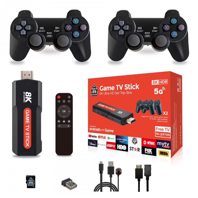 2026 X2Plus Game TV Stick 64GB - 30000+ Retro Games, 5G WiFi & Remote Control